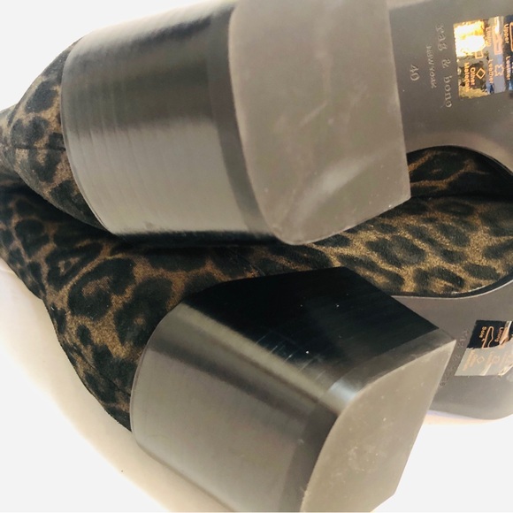 Rag & Bone Suede Ankle Boots in Leopard Print Never Worn Sz 40 "Rover" Style - Picture 7 of 14